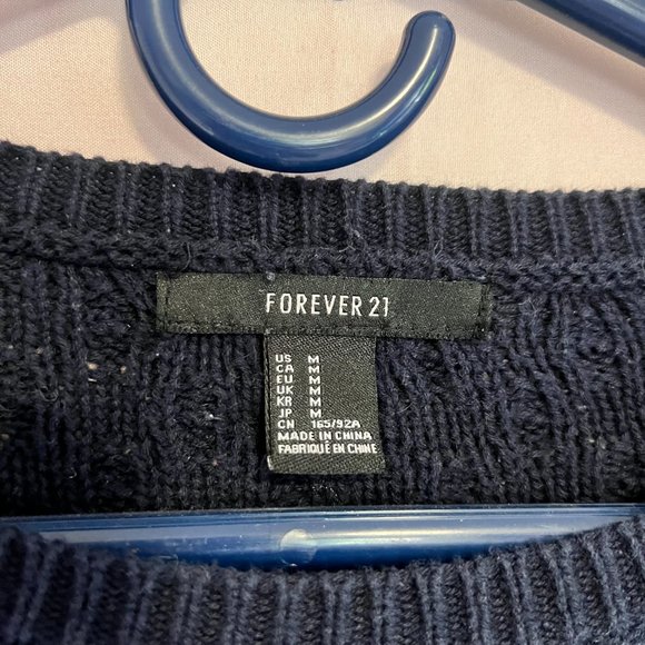 Dark Blue Knit Sweater - Picture 2 of 10